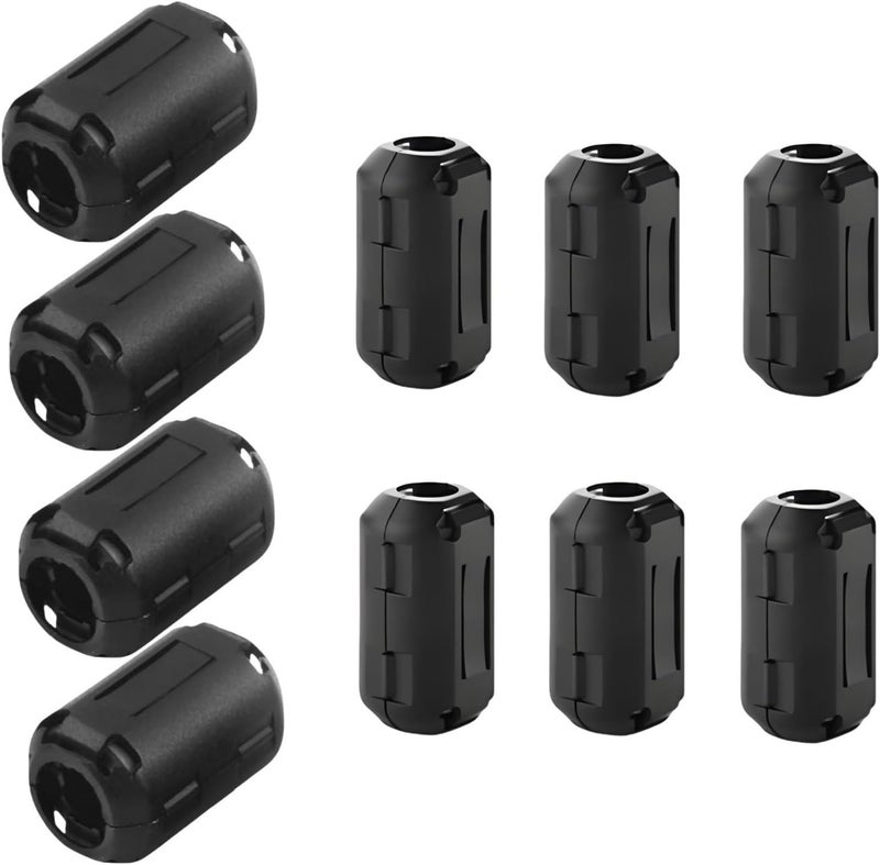VSKEY Clip-on Noise Filter, [10pcs 9.0mm] Anti-Interference High-Frequency Ferrite Core Choke Subwoofer,Speaker,Mixer,Home Audio Device Noise Suppressor (0.35 inch Inner Diameter) - Image 1